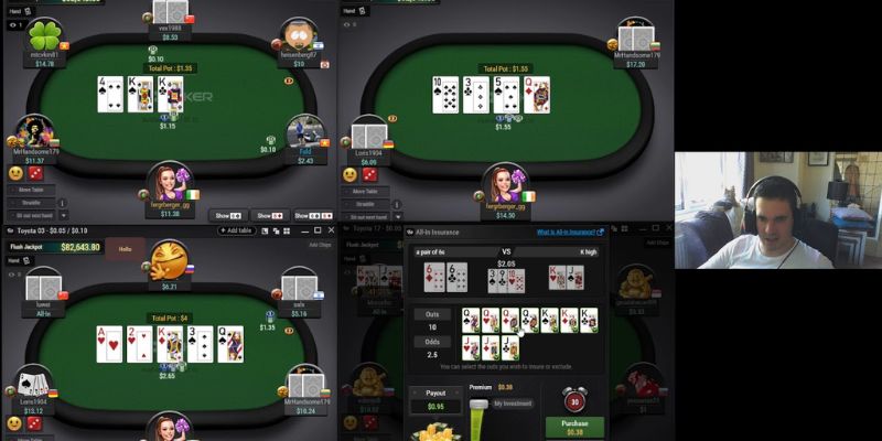 Bảng cược Poker đa dạng 